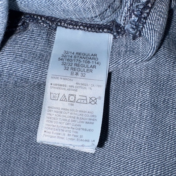 Gap 5” Mid Rise Girlfriend Denim Blue Shorts Exposed Button Fly Women’s Size 14R - Picture 4 of 10